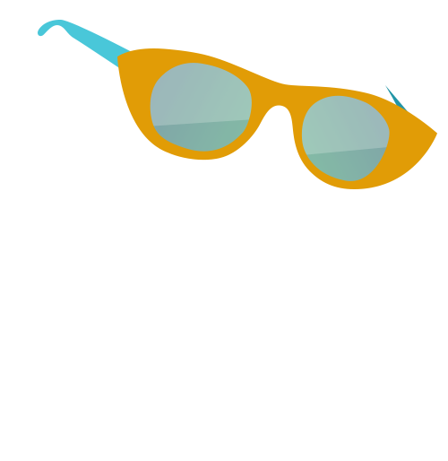 Peach 60's sunglasses