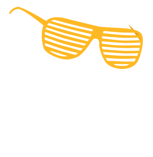 Orange 80's sunglasses