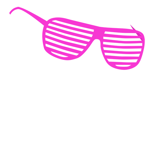 Pink 80's sunglasses