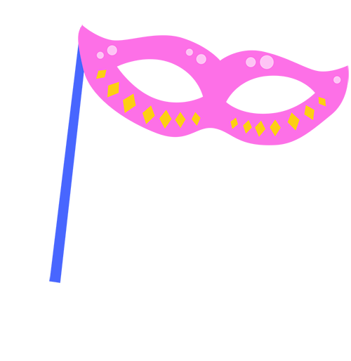 Pink carnival mask