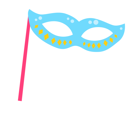 Blue carnival mask